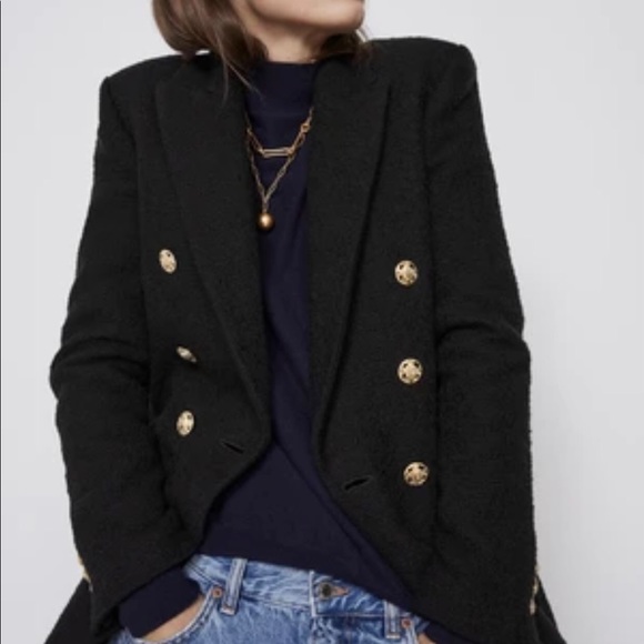 NWT Zara Blazer Limited Edition Black Brand New Size L - Picture 8 of 16
